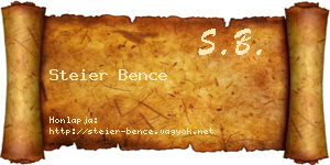 Steier Bence névjegykártya