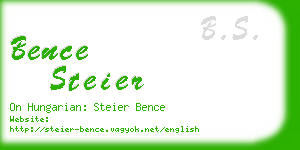 bence steier business card